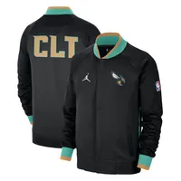 Homme Jordan Brand Noir/Mint Charlotte Hornets 2022/23 City Edition Showtime Thermaflex Full-Zip Jacket