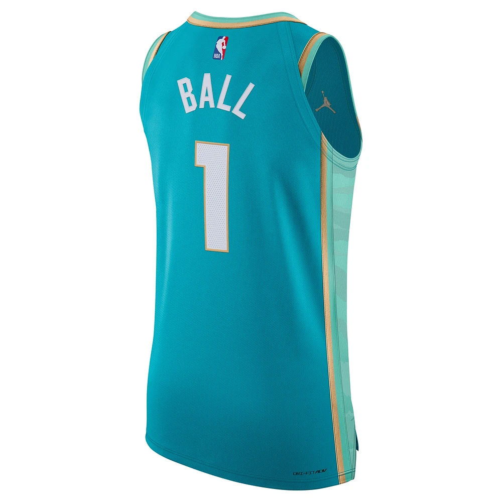 Maillot authentique Jordan Brand LaMelo Ball Charlotte Hornets pour homme - Édition City