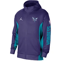 Men's Jordan Brand Purple Charlotte Hornets 2023/24 Authentic Showtime Full-Zip Hoodie