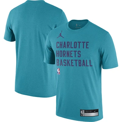 T-shirt d'entraînement de performance Jordan Brand Charlotte Hornets 2023/24 Sideline Legend pour homme, bleu sarcelle