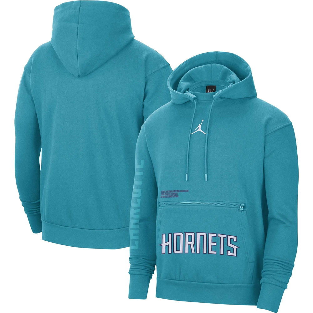 Sweat à capuche Jordan Brand Charlotte Hornets Courtside Statement Edition pour hommes, bleu sarcelle