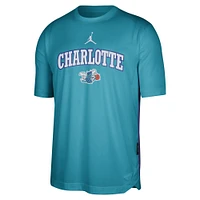 T-shirt de tir d'avant-match performance édition classique Jordan Brand Charlotte Hornets Hardwood Classics 2023/24 pour hommes