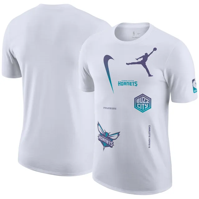 Men's Fanatics Branded Black Charlotte Hornets City Pride Team Logo T-Shirt Size: 4XL