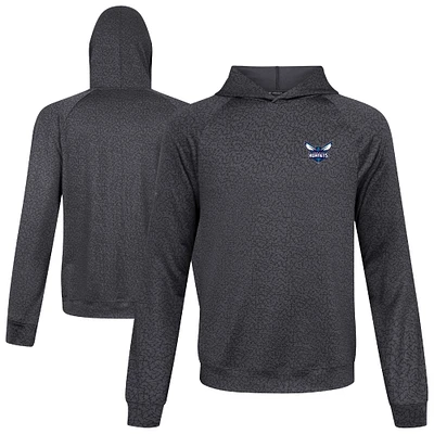 Sweat à capuche noir Challenger Charlotte Hornets Levelwear pour homme