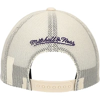 Men's Mitchell & Ness Cream Charlotte Hornets Trucker Adjustable Hat