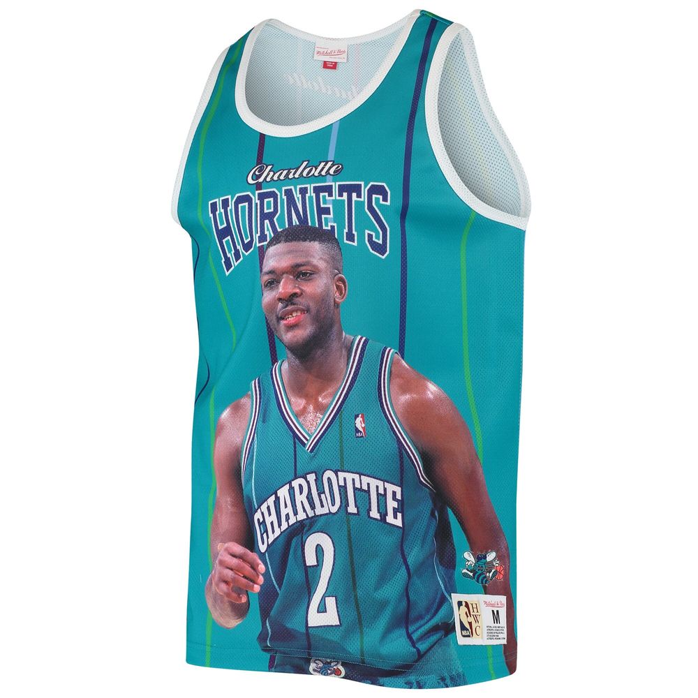 Lids Larry Johnson Charlotte Hornets Mitchell & Ness Hardwood