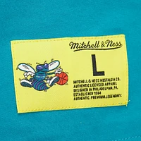 Men's Mitchell & Ness Teal Charlotte Hornets Hardwood Classics Neon Nights Premium T-Shirt