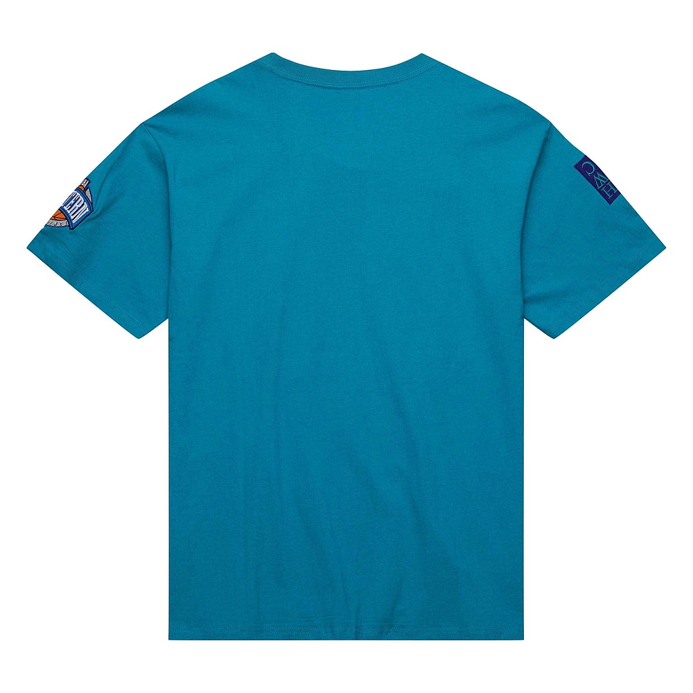 T-shirt premium Mitchell & Ness Charlotte Hornets Hardwood Classics Nights pour hommes, bleu sarcelle