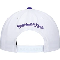 Men's Mitchell & Ness White/Purple Charlotte Hornets Hardwood Classics Core 2-Tone 2.0 Pro Snapback Hat