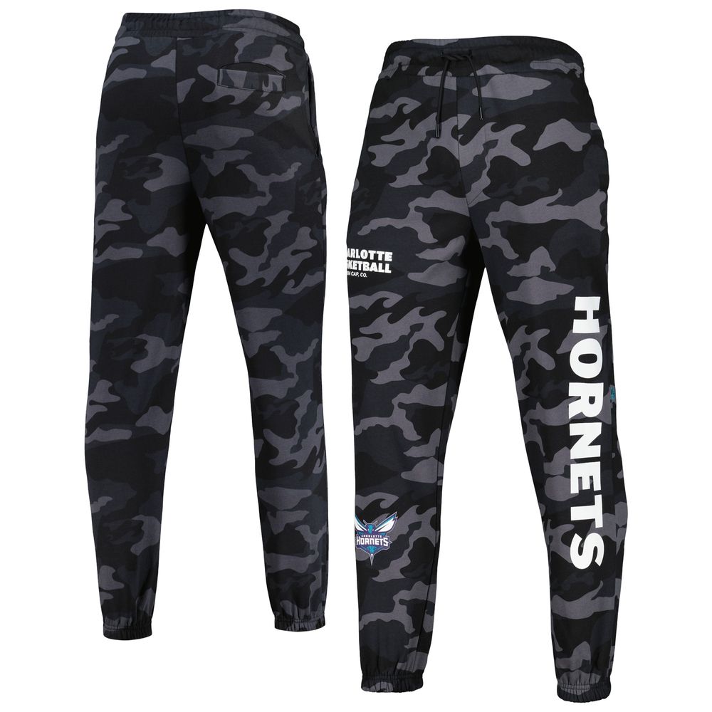 Men's New Era Black/Camo Charlotte Hornets Tonal Joggers