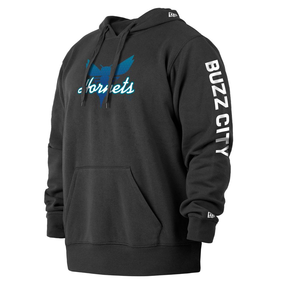 Men's New Era Black Charlotte Hornets 2021/22 City Edition Big & Tall Pullover Hoodie