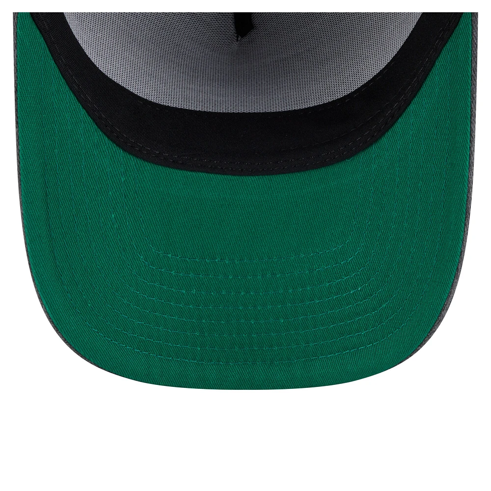 Men's New Era  Charcoal Charlotte Hornets Throwback Washed Pre-Curved 9FIFTY Snapback Hat