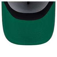 Men's New Era  Charcoal Charlotte Hornets Throwback Washed Pre-Curved 9FIFTY Snapback Hat
