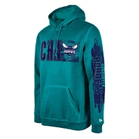 Sweat à capuche enfiler Charlotte Hornets Teal Tip-Off Collection pour homme de New Era