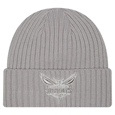 Men's New Era Gray Charlotte Hornets Color Pack Cuffed Knit Hat