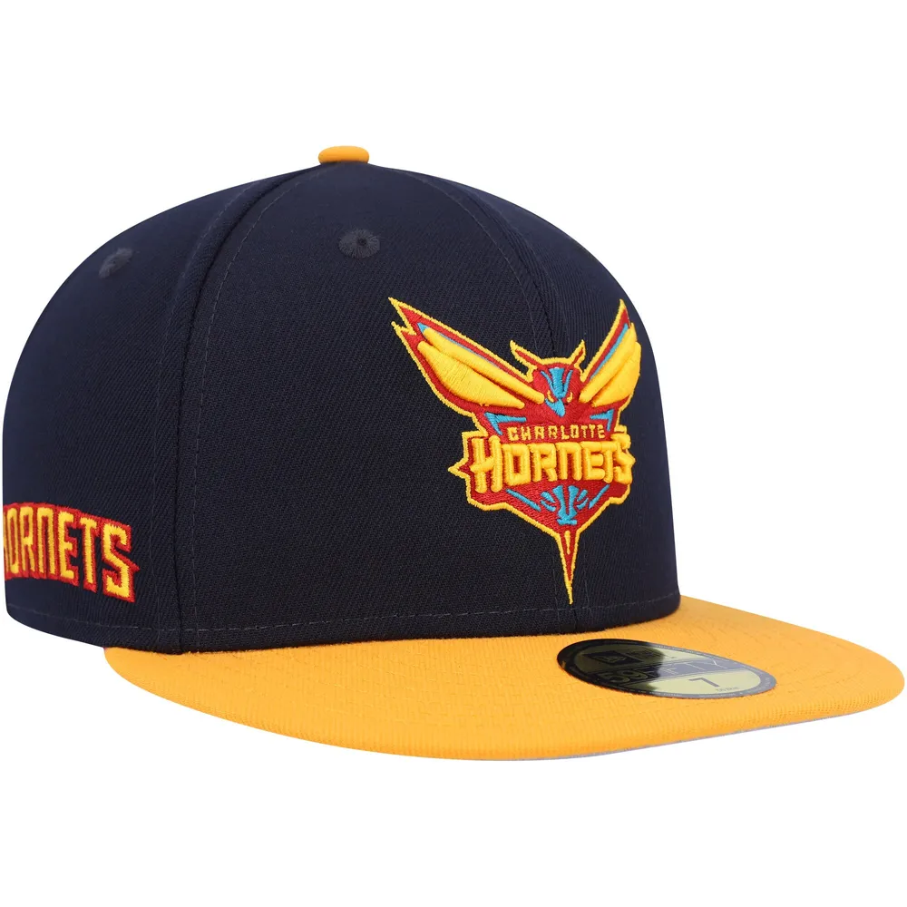 Casquette ajustée 59FIFTY pour homme Charlotte Hornets Midnight New Era bleu marine/doré