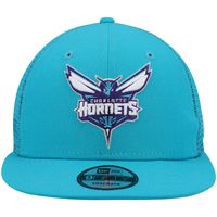 Men's New Era Teal Charlotte Hornets Classic Trucker 9FIFTY Snapback Adjustable Hat