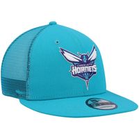 Men's New Era Teal Charlotte Hornets Classic Trucker 9FIFTY Snapback Adjustable Hat