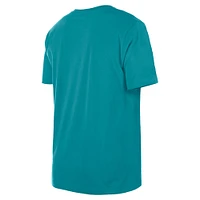 T-shirt surdimensionné délavé aux enzymes Charlotte Hornets bleu sarcelle New Era pour homme