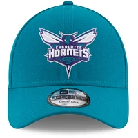 Casquette ajustable 9FORTY aux couleurs officielles de l'équipe New Era Charlotte Hornets bleu sarcelle pour homme