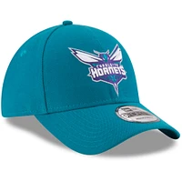 Casquette ajustable 9FORTY aux couleurs officielles de l'équipe New Era Charlotte Hornets bleu sarcelle pour homme
