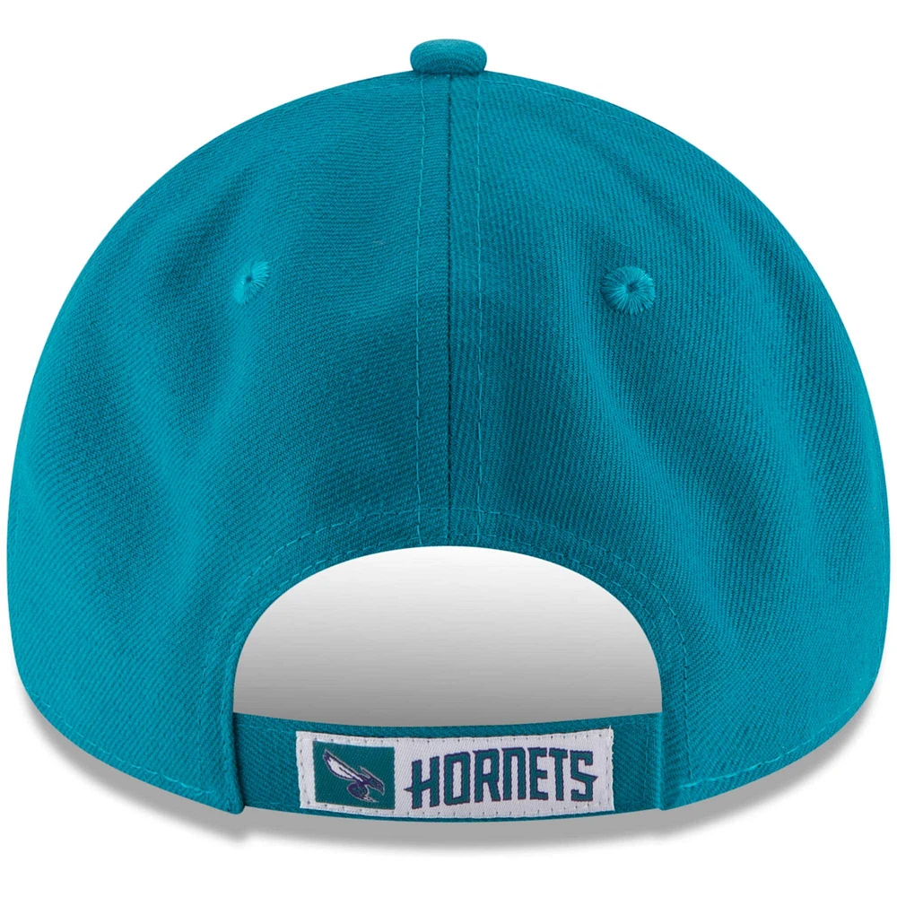 Casquette ajustable 9FORTY aux couleurs officielles de l'équipe New Era Charlotte Hornets bleu sarcelle pour homme