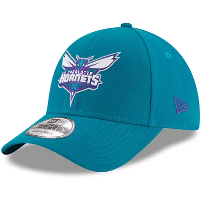 Men's New Era Teal Charlotte Hornets Official Team Color 9FORTY Adjustable Hat