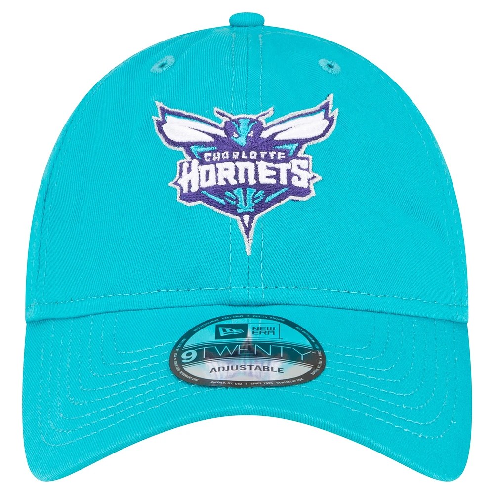 Casquette ajustable Charlotte Hornets Team 2.0 9TWENTY New Era pour hommes, bleu sarcelle