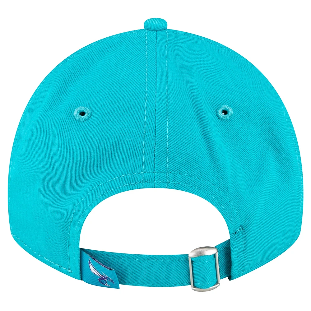 Casquette ajustable Charlotte Hornets Team 2.0 9TWENTY New Era pour hommes, bleu sarcelle