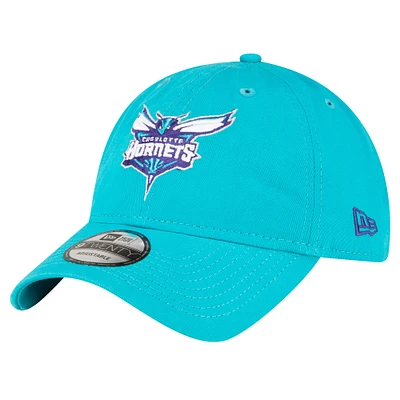 Casquette ajustable Charlotte Hornets Team 2.0 9TWENTY New Era pour hommes, bleu sarcelle