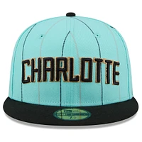 Casquette ajustée 59FIFTY Charlotte Hornets 2024/25 City Edition pour homme New Era turquoise