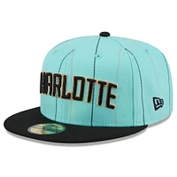 Casquette ajustée 59FIFTY Charlotte Hornets 2024/25 City Edition pour homme New Era turquoise