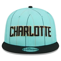 Casquette à visière plate 9FIFTY Charlotte Hornets 2024/25 City Edition New Era turquoise pour homme