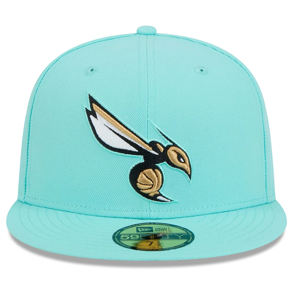 Men's New Era  Turquoise Charlotte Hornets 2024/25 City Edition Alternate 59FIFTY Fitted Hat