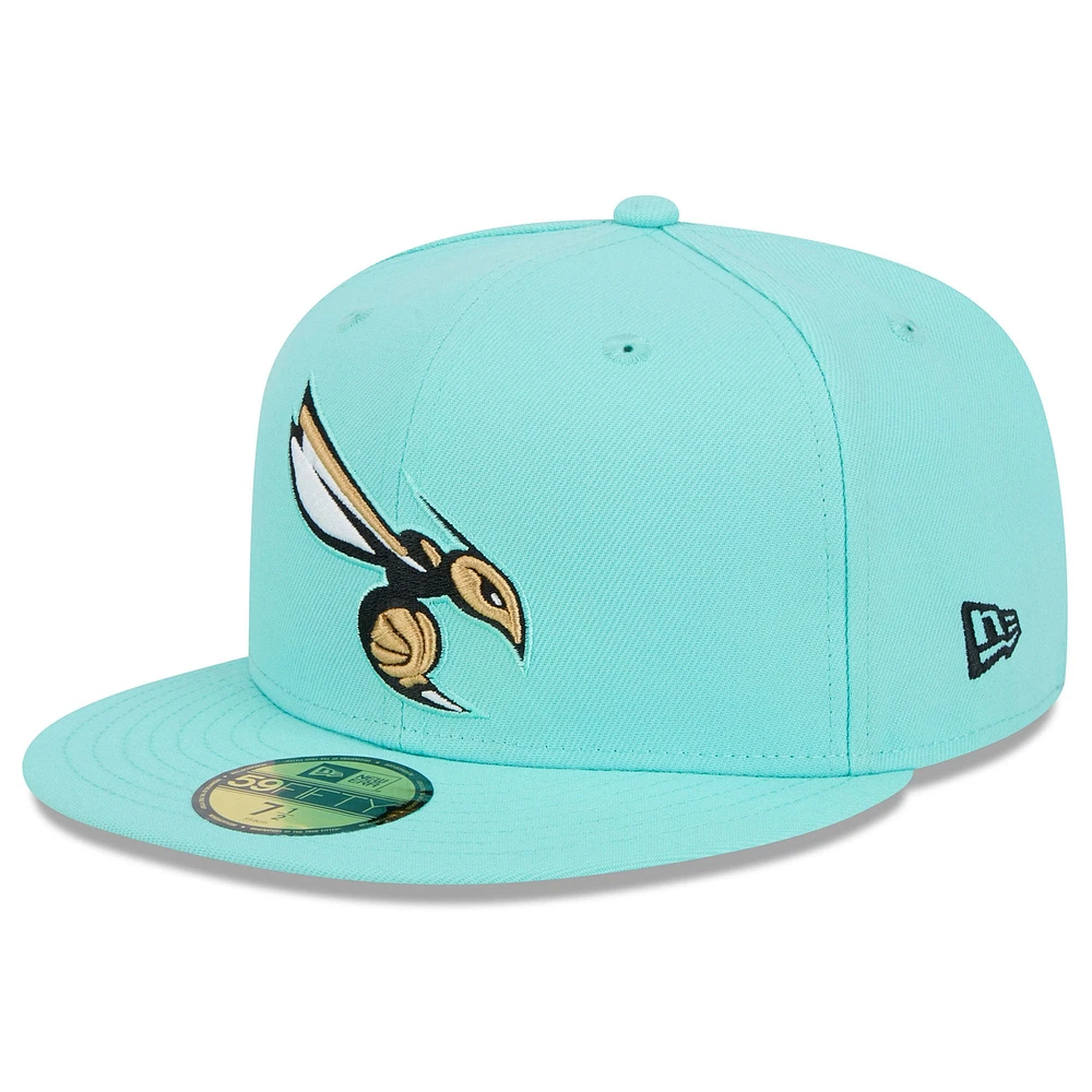 Men's New Era  Turquoise Charlotte Hornets 2024/25 City Edition Alternate 59FIFTY Fitted Hat