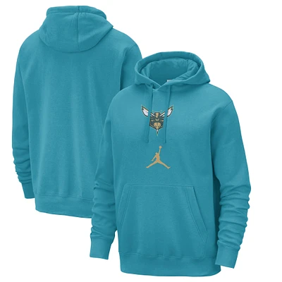 Men's Nike Teal Charlotte Hornets 2023/24 City Edition Essential Club Pullover Hoodie