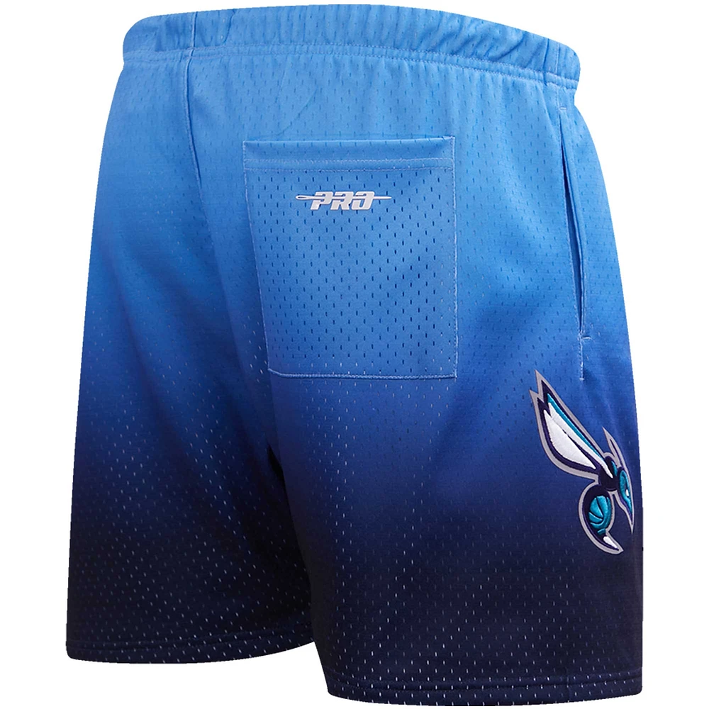 Short pour homme Post LaMelo Ball bleu marine/bleu Charlotte Hornets Ombre avec nom et numéro