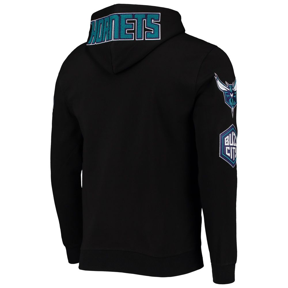 Men's Pro Standard Black Charlotte Hornets Logo Pullover Hoodie