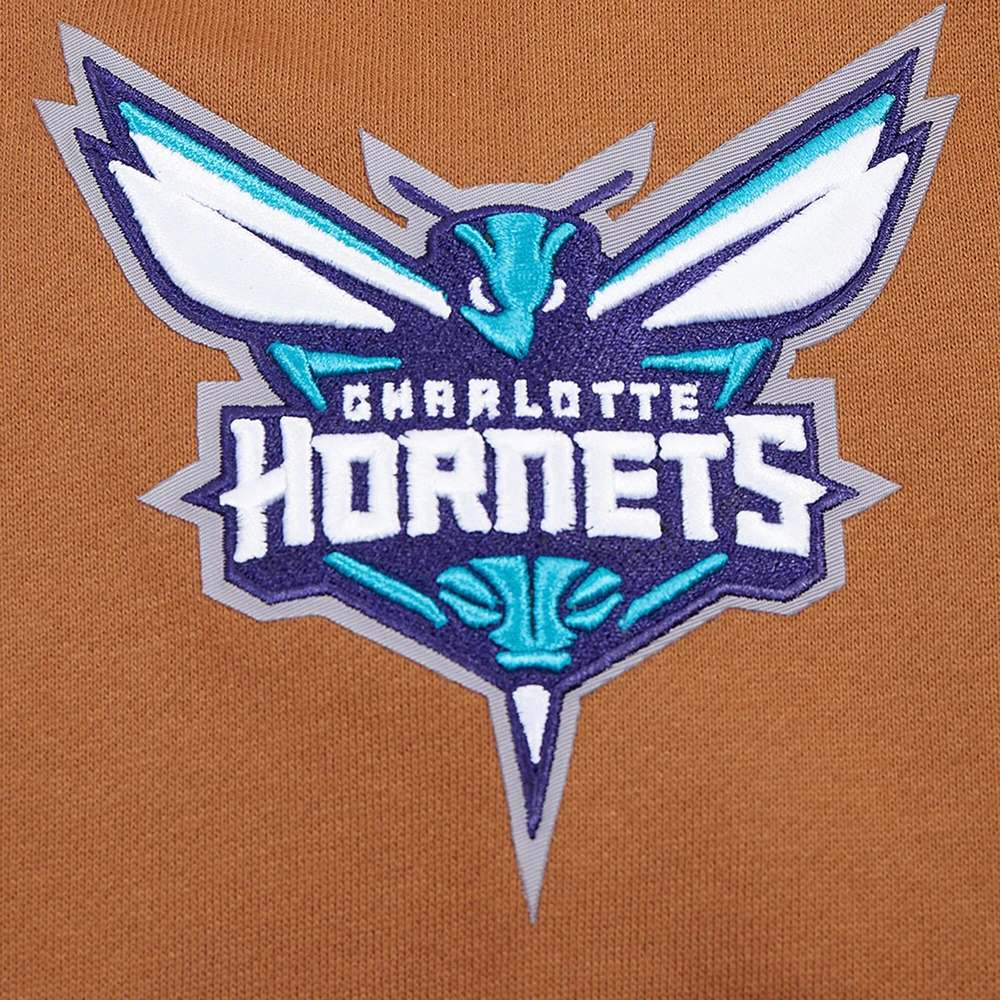 Sweat à capuche épaules tombantes Pro Standard Brown Charlotte Hornets Paint the City pour homme