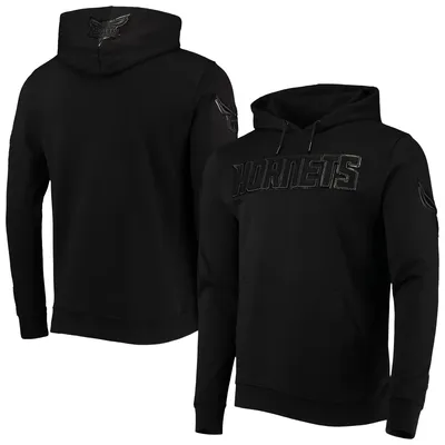 Charlotte Hornets Pro Standard Triple Black Gloss Pullover Hoodie