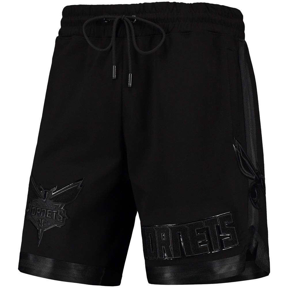 Men's Pro Standard Charlotte Hornets Triple Black Gloss Shorts