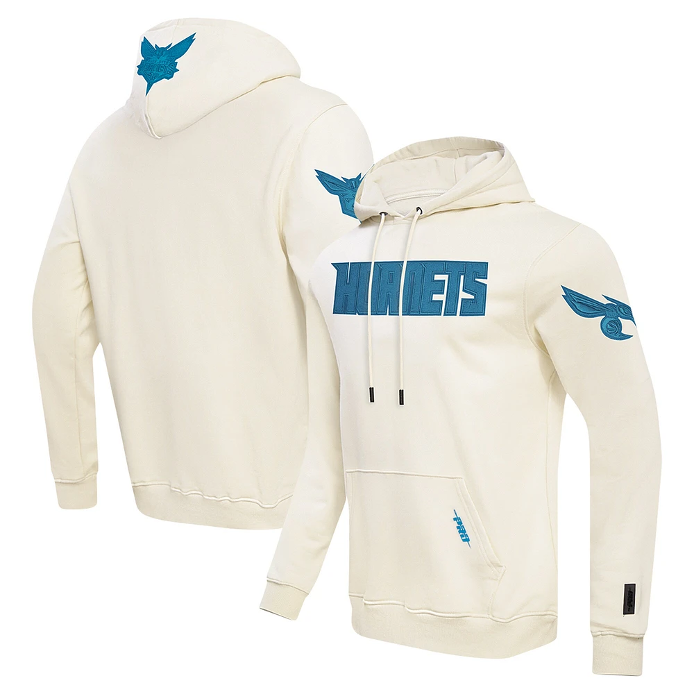 Sweat à capuche Pro Standard Cream Charlotte Hornets triple ton sur DK pour hommes