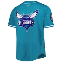 Men's Pro Standard LaMelo Ball Teal Charlotte Hornets Capsule Player Baseball Button-Up Shirt