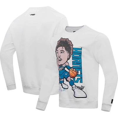 Sweat-shirt Pro Standard LaMelo Ball blanc Charlotte Hornets Avatar pour homme