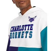 Men's Tommy Jeans White/Purple Charlotte Hornets Andrew Split Pullover Hoodie