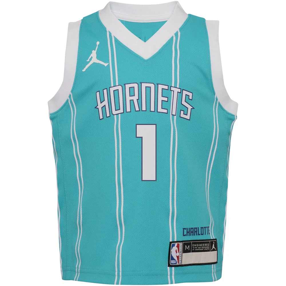 Preschool Jordan Brand LaMelo Ball Teal Charlotte Hornets Swingman Player Jersey - Icon Edition