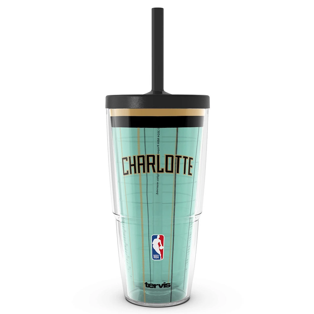 Tervis Charlotte Hornets 2024/25 City Edition Gobelet classique de 24 oz avec paille