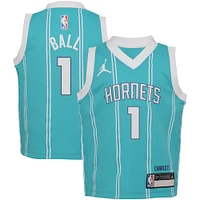 Maillot Nike LaMelo Ball Charlotte Hornets Swingman pour tout-petit, bleu sarcelle - Édition Icon