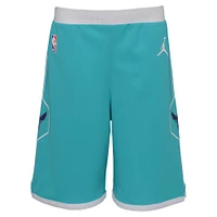 Short Jordan Brand bleu sarcelle Charlotte Hornets 2023/24 Icon Edition Replica pour tout-petit