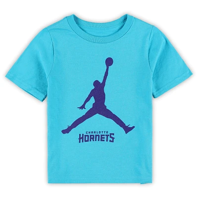 T-shirt Jumpman essentiel Jordan Brand Charlotte Hornets, bleu sarcelle, pour tout-petit